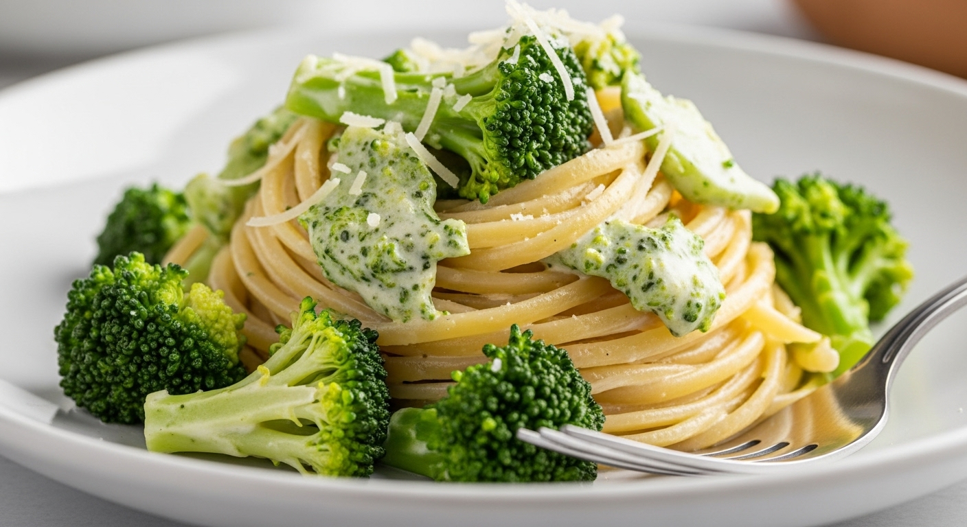 Receita de Macarrão com Brócolis e Molho Branco: Cremoso, Fácil e Perfeito para o Jantar!