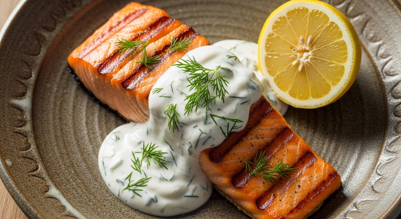 Salmão ao Molho de Iogurte: A Receita Fácil e Saudável Para um Jantar Perfeito!