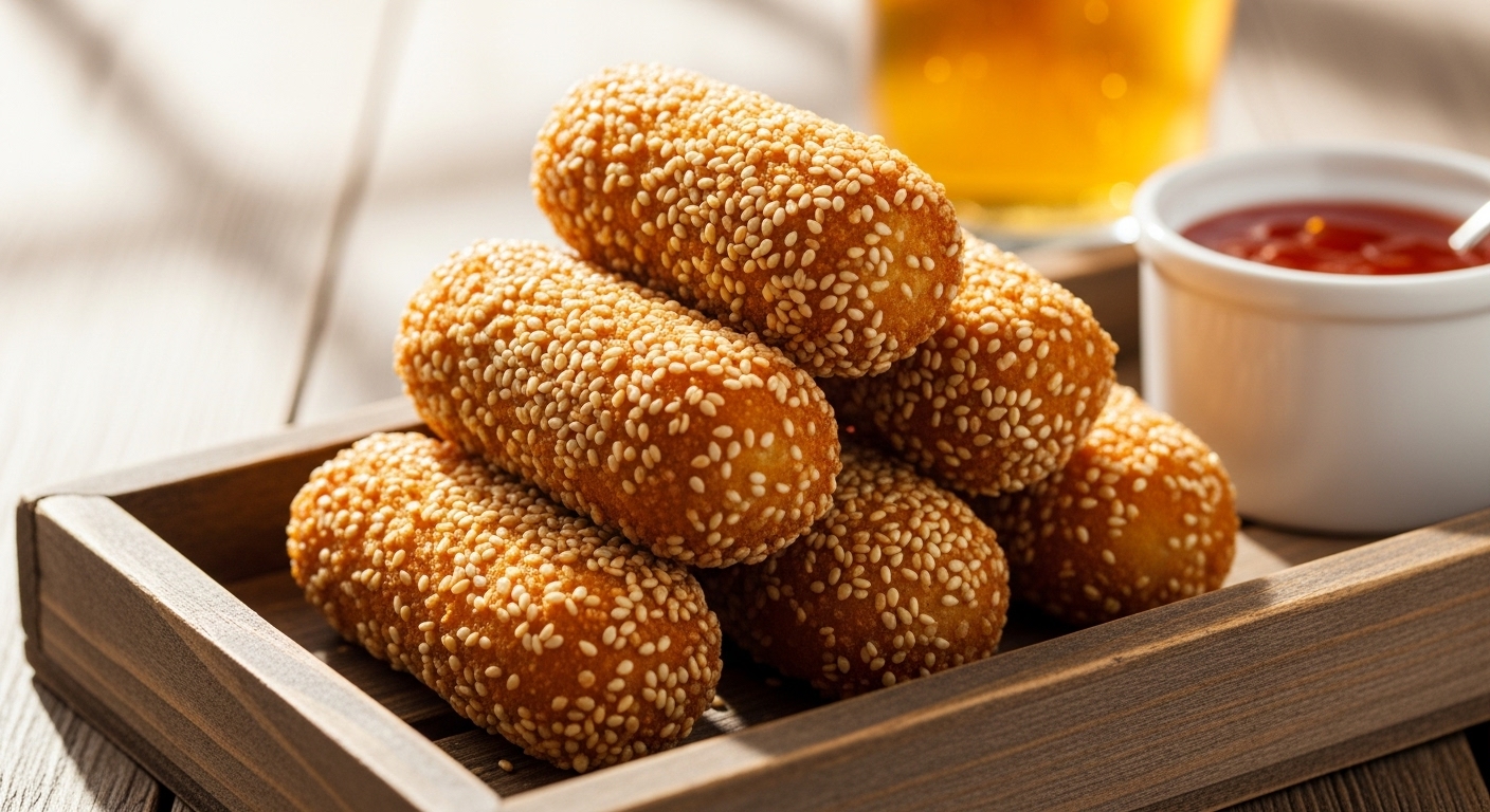 Croquete de Frango com Gergelim: A Receita Perfeita Para Um Aperitivo Crocante e Inesquecível!