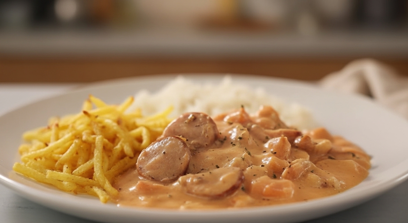 Strogonoff de Salsicha: A Receita Rápida e Barata que Vai Salvar seu Jantar!
