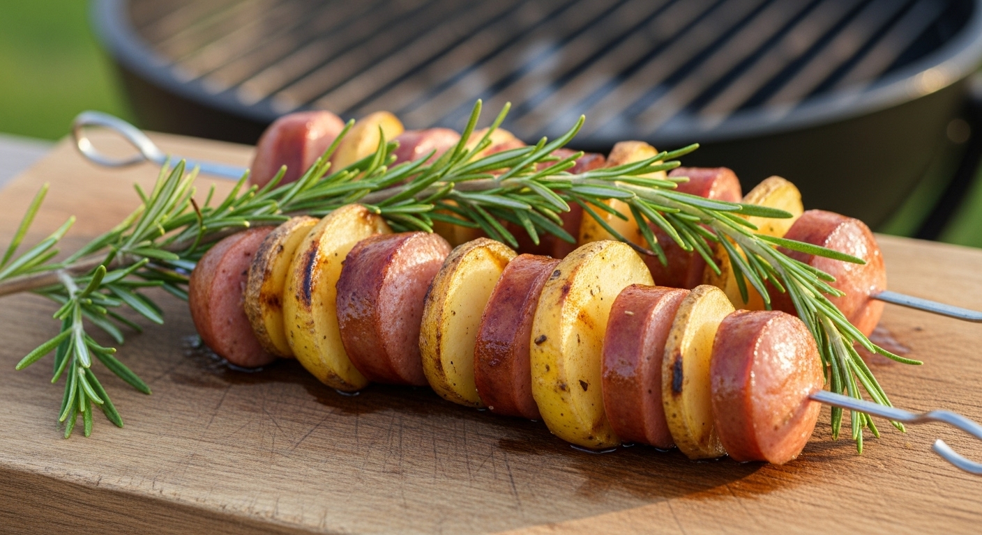 Espetinho de Toscana com Batata: A Receita Perfeita para seu Próximo Churrasco!
