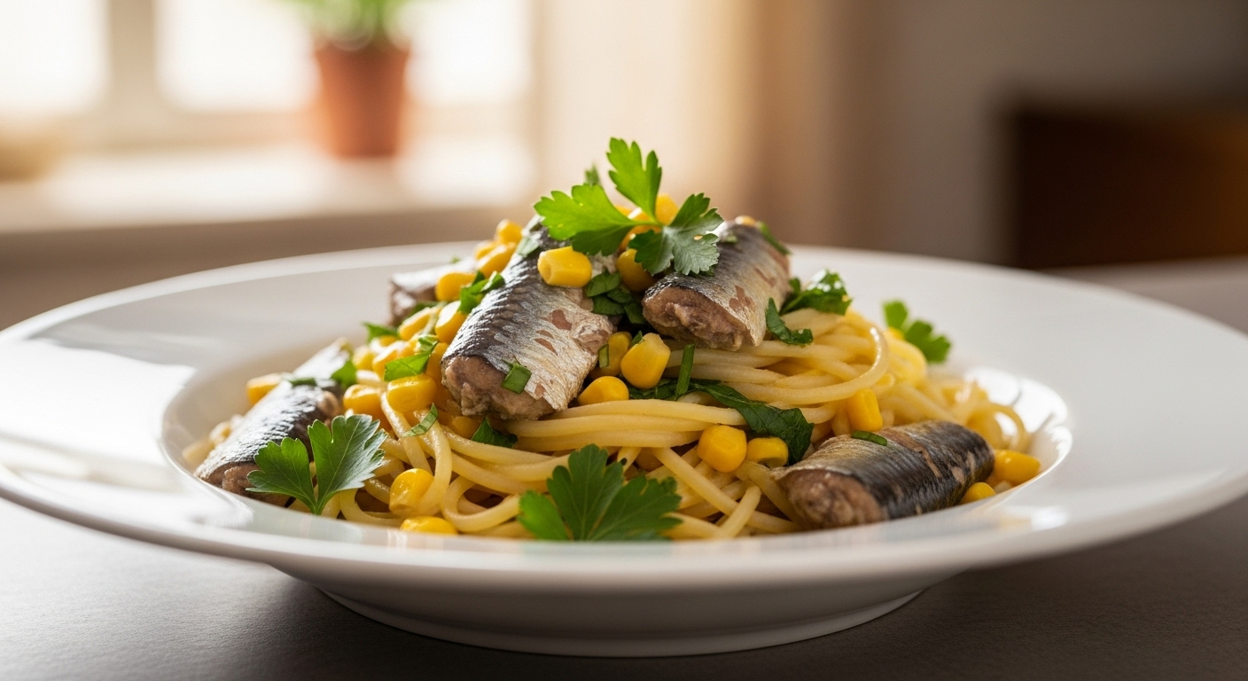 Macarrão com Sardinha Simples: A Receita de 20 Minutos que Salva seu Jantar!