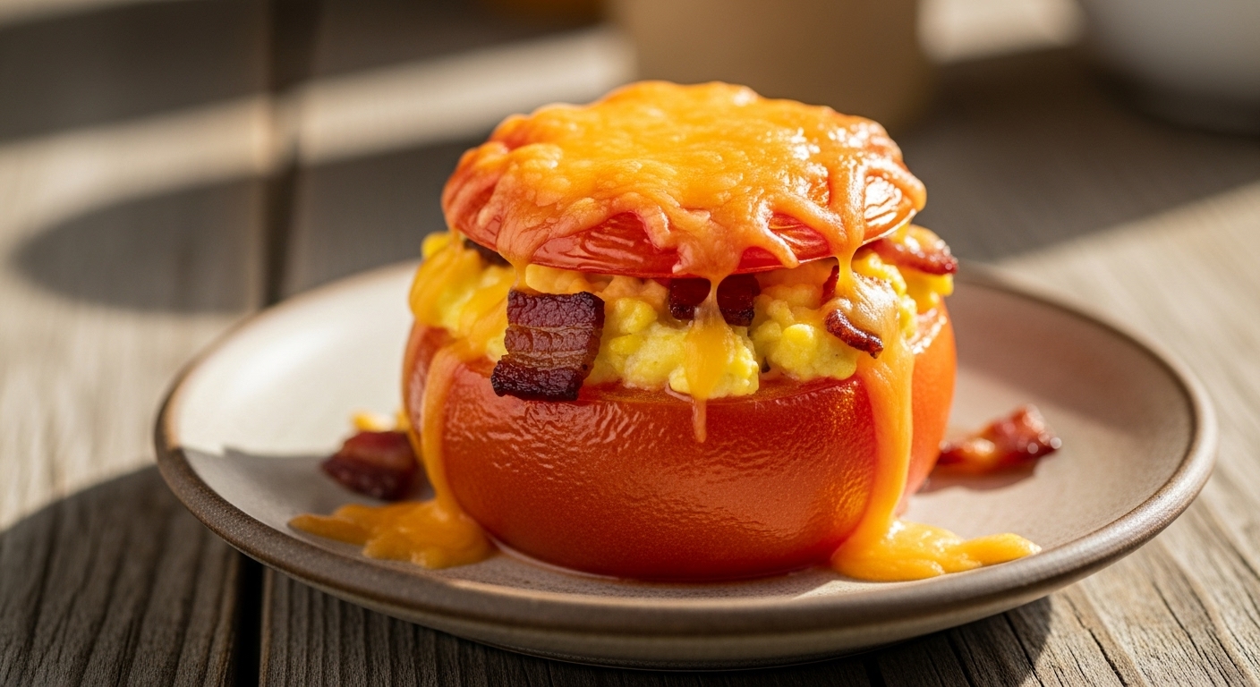 Tomate Recheado com Ovo e Bacon: A Receita Perfeita Para Surpreender!