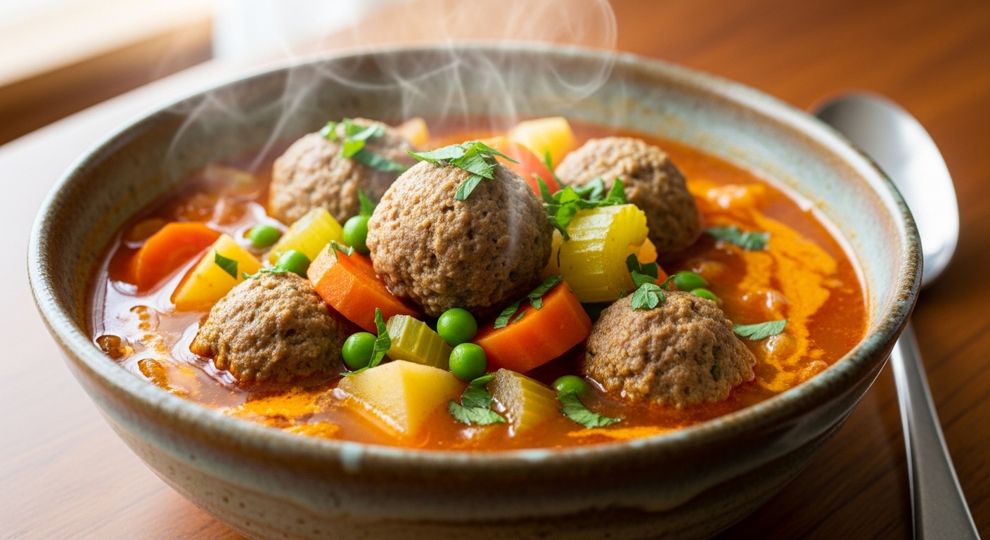 A Melhor Receita de Sopa com Almôndegas: Um Abraço Quentinho na Tigela!
