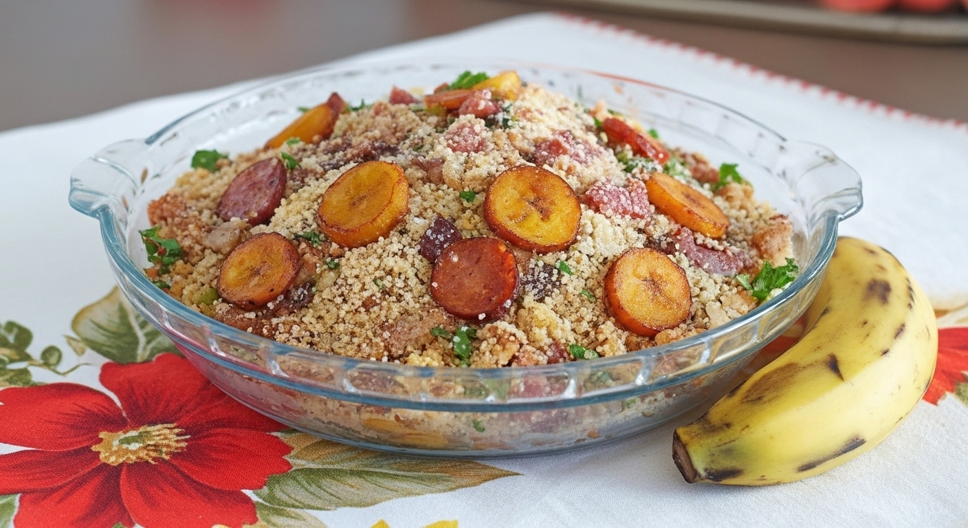 Receita de Farofa de Banana da Terra com Bacon: A Combinação Perfeita de Doce e Salgado!