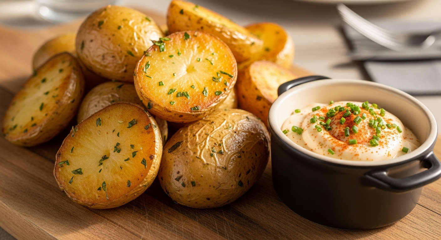 A Melhor Receita de Batata Rústica Assada – Crocante por Fora, Macia por Dentro!