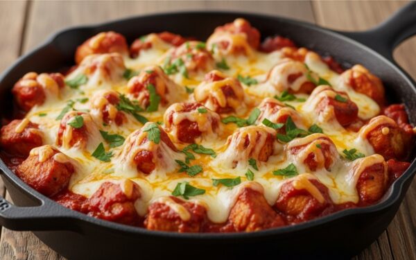 Receita de Frango em Cubinhos com Queijo – O Jantar Perfeito em Minutos!