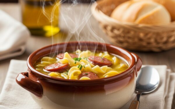 Sopa de Frango com Macarrão e Linguiça: A Receita Perfeita Para Aquecer Sua Alma!